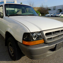 Ronnin - Fits 1998-2000 Ford Ranger LED Halo Rims Projector Headlights Head Lamps Replacement Pair | Smoke