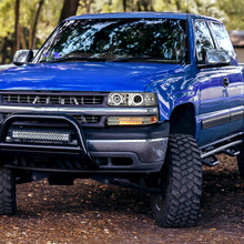 Ronnin - Fits 1999-2006 Silverado Suburban Tahoe Upgraded LED Dual Halo Rims Running Lights Projector Headlights Assembly Pair | Chrome