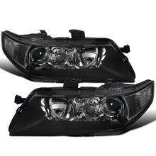 Ronnin - Fits 2004-2005 Acura TSX JDM Black Factory Xenon HID Projector Headlights Assembly Pair | Black