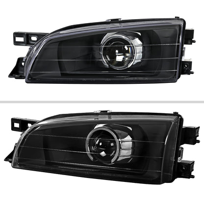Ronnin - Fits 1995-2001 Subaru Impreza WRX Projector Headlights Factory Replacement Assembly Pair | Black