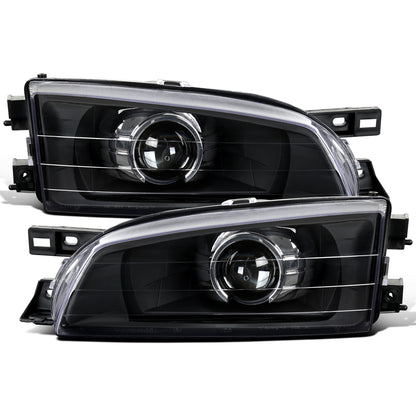 Ronnin - Fits 1995-2001 Subaru Impreza WRX Projector Headlights Factory Replacement Assembly Pair | Black