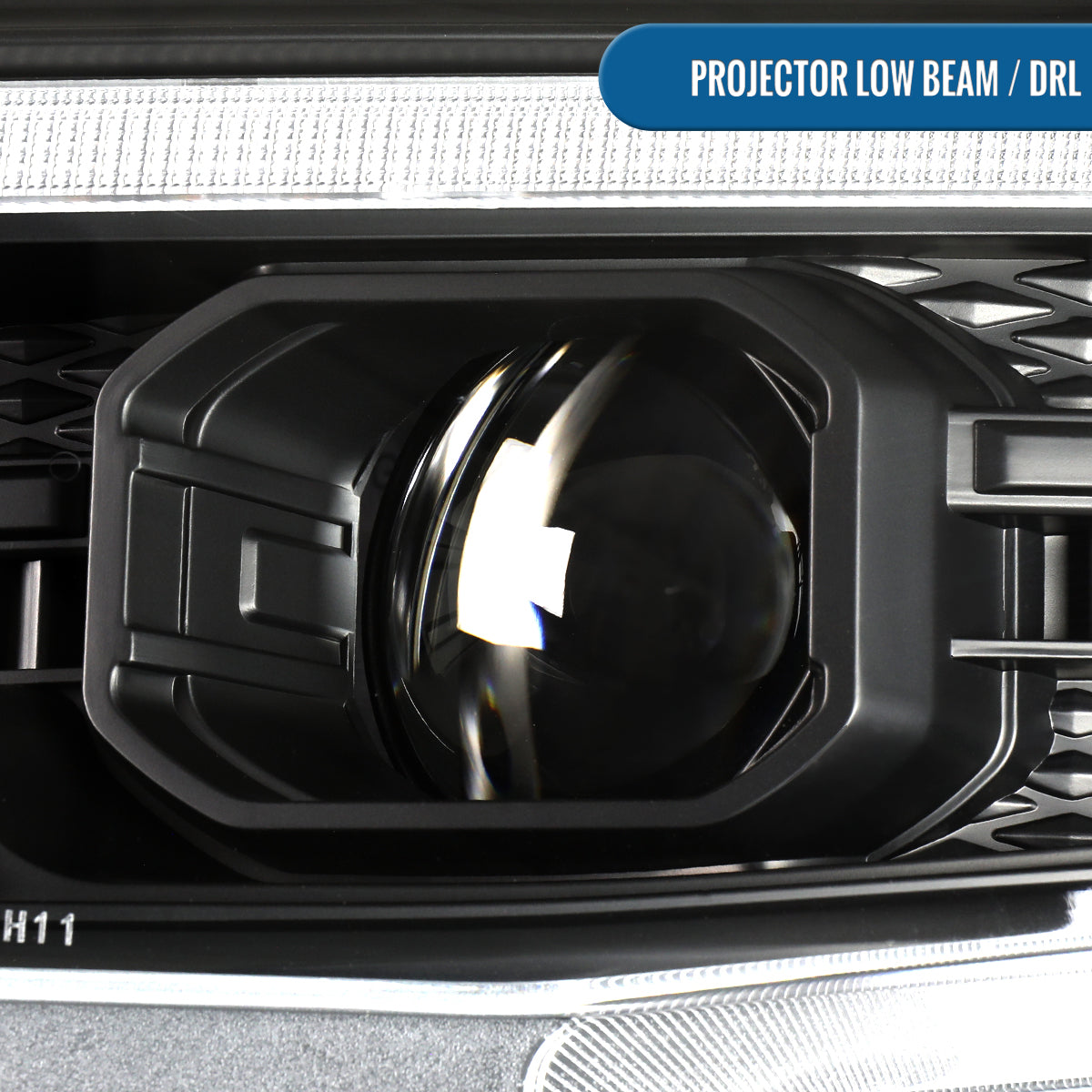 2019-2022 Chevy Silverado 1500 LTD Dual Projector Headlight Amber DRL LED Switchback Sequential Signals Animated Startup Pair | Black
