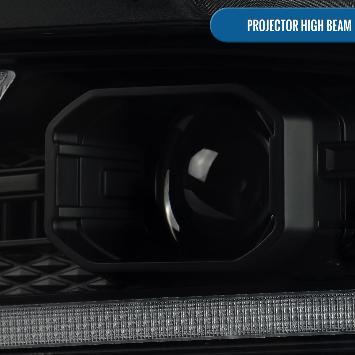 2019-2022 Chevy Silverado 1500 LTD Dual Projector Headlight Amber DRL LED Switchback Sequential Signals Animated Startup Pair | Black Smoke