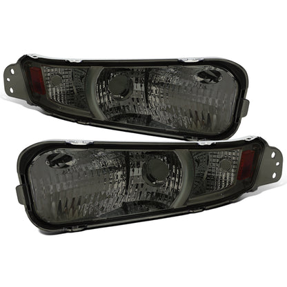 Ronnin - Compatible con Ford Mustang 2005-2009, par de luces de intermitente delanteras de repuesto | Ahumado