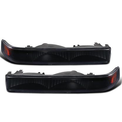Ronnin - Fits 1998-2004 Chevy GMC Sonoma S10 Pickup 1998-2005 Blazer Factory Replacement Front Bumper Lights Assembly Pair | Black