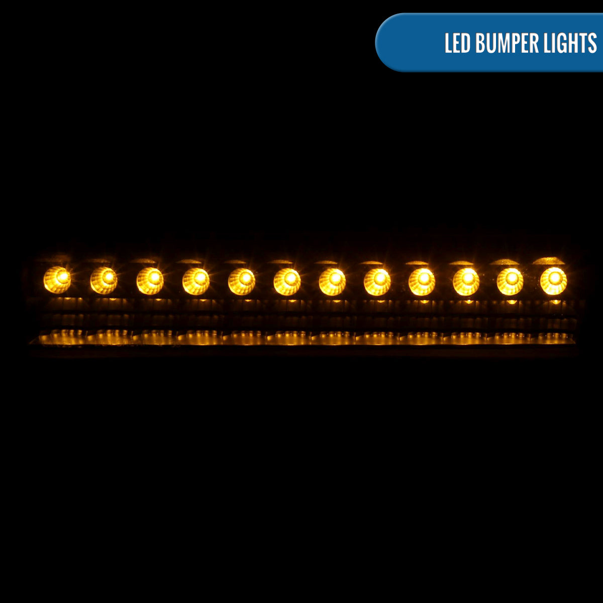 1998-2004 Chevy GMC Sonoma S10 Pickup 1998-2005 Blazer Upgrade Replacement LED Bumper Lights Assembly Pair | Black