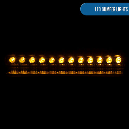 1998-2004 Chevy GMC Sonoma S10 Pickup 1998-2005 Blazer Upgrade Replacement LED Bumper Lights Assembly Pair | Black