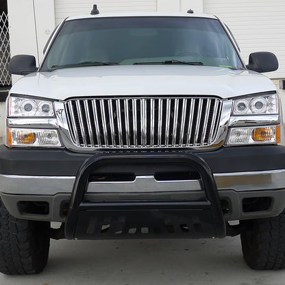 Ronnin - Compatible con Chevy Silverado/Avalanche 2003-2006 | Par de luces de estacionamiento con direccionales para defensa de repuesto | Cromado