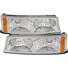 Ronnin - Compatible con Chevy Silverado/Avalanche 2003-2006 | Par de luces de estacionamiento con direccionales para defensa de repuesto | Cromado