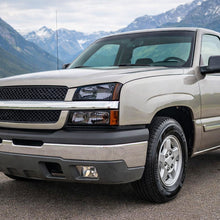 Ronnin - Compatible con Chevy Silverado/Avalanche 2003-2006 Par de luces direccionales de estacionamiento para parachoques de repuesto | Negro Ahumado