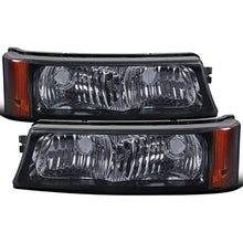 Ronnin - Compatible con Chevy Silverado/Avalanche 2003-2006 Par de luces direccionales de estacionamiento para parachoques de repuesto | Negro Ahumado