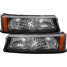 Ronnin - Conjunto de luces de estacionamiento e intermitentes de repuesto originales para Chevy Silverado/Avalanche 2003-2006 | Negro