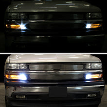 Ronnin - Fits 1999-2002 Chevy Silverado 1500 2500 3500 2000-2006 Tahoe Suburban 1500 2500 Full LED Bumper Turn Signal Lights Assembly Pair | Chrome