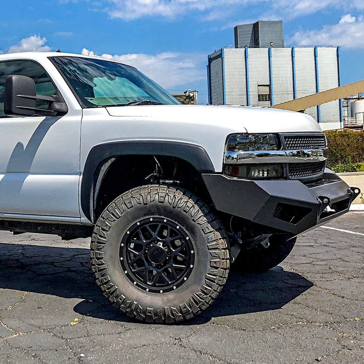 Ronnin - Fits 1999-2002 Chevy Silverado 2000-2006 Tahoe Suburban 1500 2500 Factory Replacement Bumper Turn Signal Lights Assembly Pair | Smoke