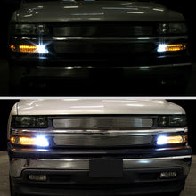 Ronnin - Fits 1999-2002 Chevy Silverado 1500 2500 3500 2000-2006 Tahoe Suburban 1500 2500 Full LED Bumper Turn Signal Lights Assembly Pair | Smoke