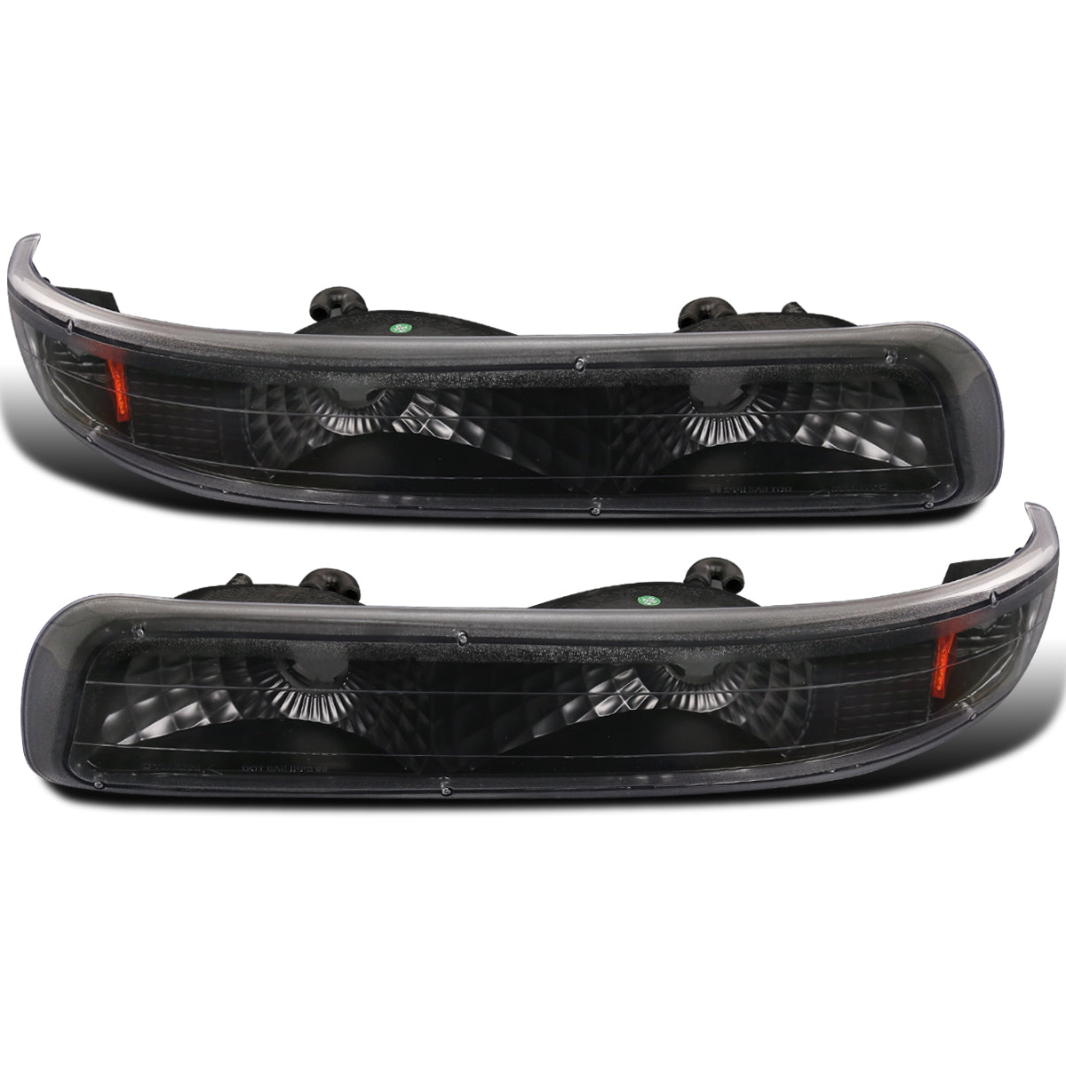 Ronnin - Fits 1999-2002 Chevy Silverado 2000-2006 Tahoe Suburban 1500 2500 Factory Replacement Bumper Turn Signal Lights Assembly Pair | Black