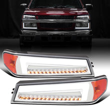 Ronnin - Compatible con Chevy Colorado GMC Canyon 2004-2012 Isuzu I-Series 2006-2008 Luces direccionales LED secuenciales montaje de luces de esquina par | Cromado