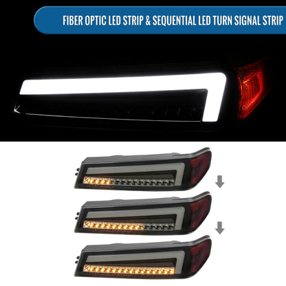 2004-2012 Chevy Colorado GMC Canyan 2006-2008 ISUZU I-Series LED Sequential Turn Signals Corner Lights Assembly Pair | Black Smoke