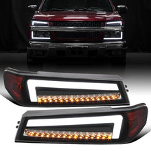 2004-2012 Chevy Colorado GMC Canyan 2006-2008 ISUZU I-Series LED Sequential Turn Signals Corner Lights Assembly Pair | Black Smoke