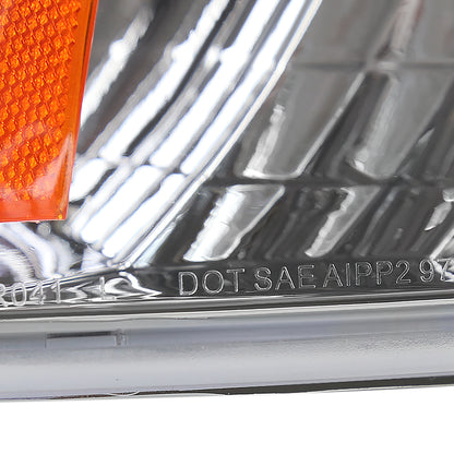 Ronnin - Fits 1997-2004 Ford F150 Expedition Corner Parking Signal Lights Replacement Assembly Pair | Chrome