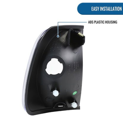 Ronnin - Fits 1997-2004 Ford F150 Expedition Corner Parking Signal Lights Replacement Assembly Pair | Black