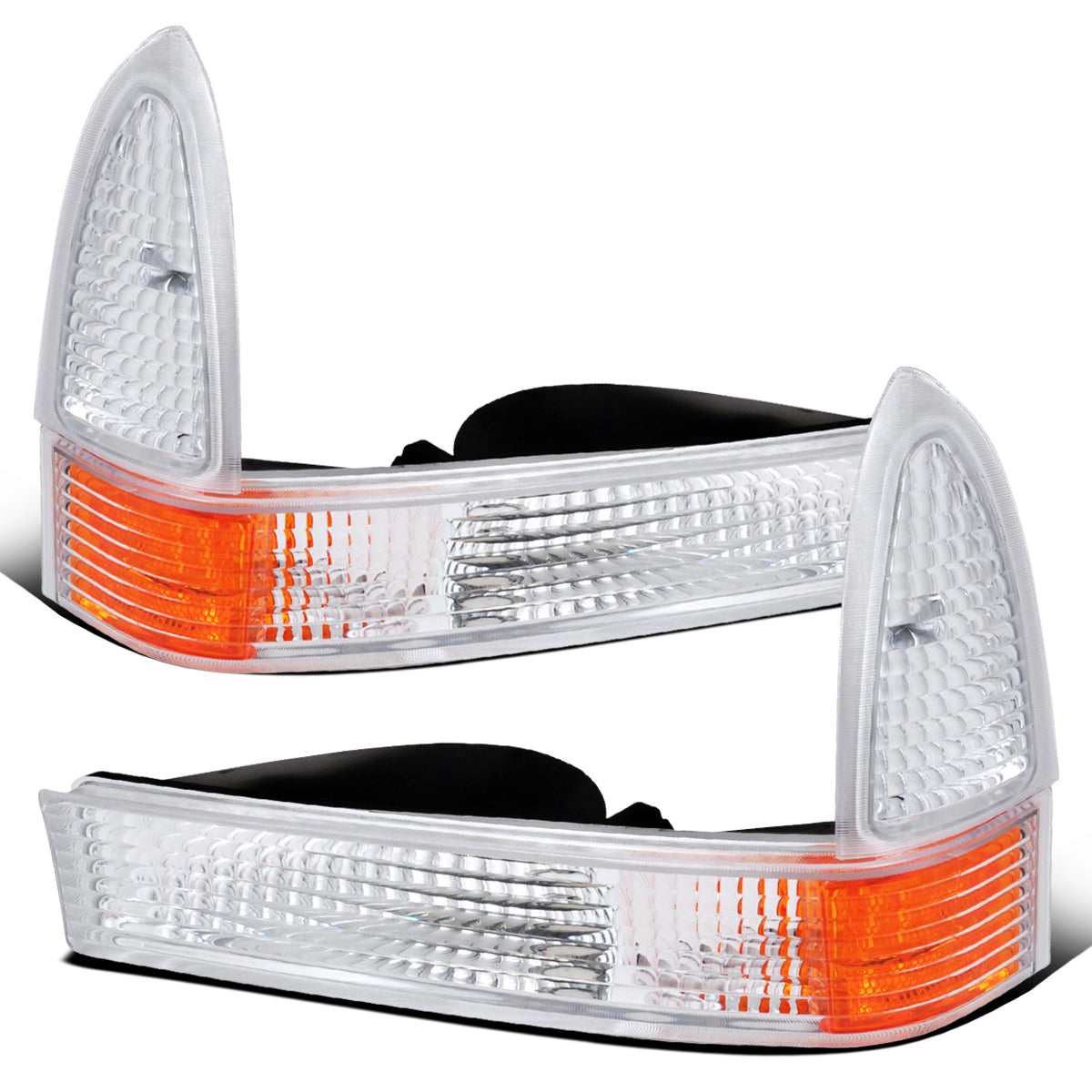 1999-2004 Ford F250 F350 F450 F550 US Excursion Corner Lights Super Duty Assembly Pair | Chrome