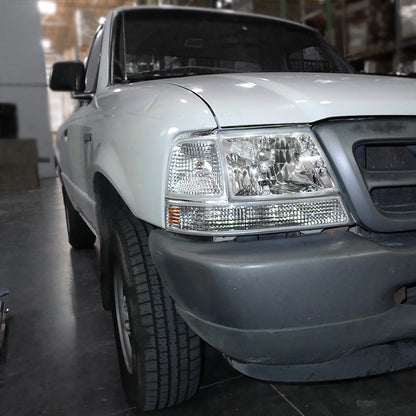 Ronnin - Compatible con Ford Ranger 1998-2000 | Par de Conjuntos de Luces de Esquina y Luces de Estacionamiento de Repuesto | Cromado
