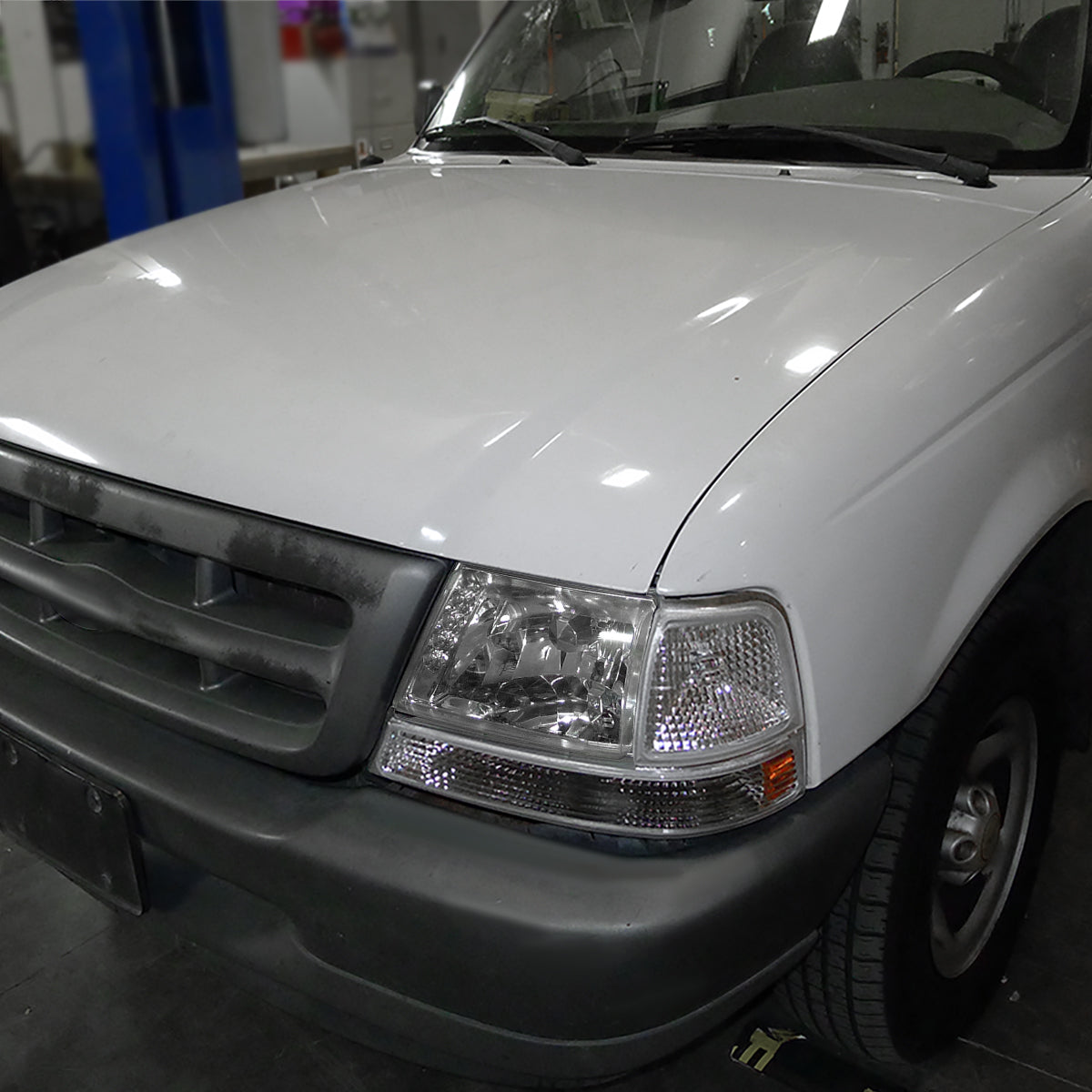 Ronnin - Compatible con Ford Ranger 1998-2000 | Par de Conjuntos de Luces de Esquina y Luces de Estacionamiento de Repuesto | Cromado