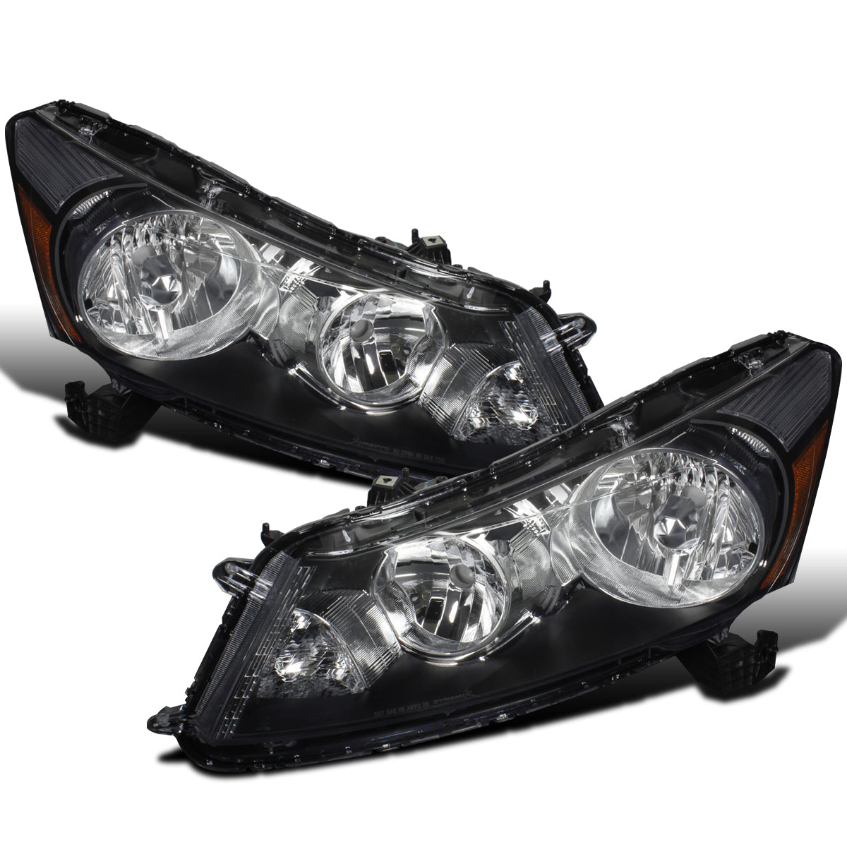 Ronnin - Faros de repuesto para Honda Accord Sedán 2008-2012, par | Negro