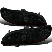 Ronnin - Compatible con Honda Accord Sedán Coupé 1998-2002 | Par de ensamblajes de faros de repuesto | Negro Ahumado