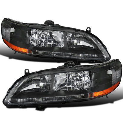 Ronnin - Faros de Repuesto (Par) para Honda Accord Sedán Coupé 1998-2002 | Negros