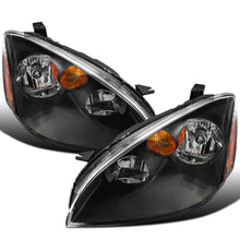 Ronnin - Fits 2002-2004 Nissan Altima Factory Replacement Halogen Headlights Assembly Pair | Black