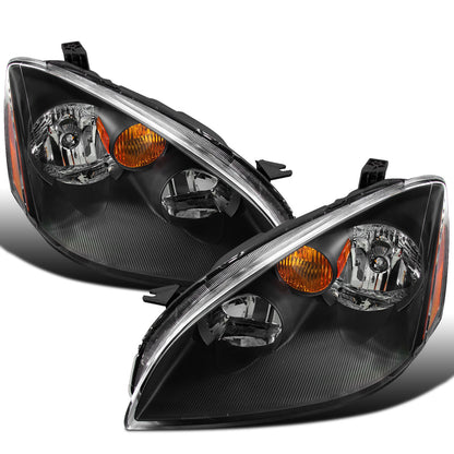 Ronnin - Compatible con Nissan Altima 2002-2004 | Par de faros delanteros halógenos de repuesto | Negros