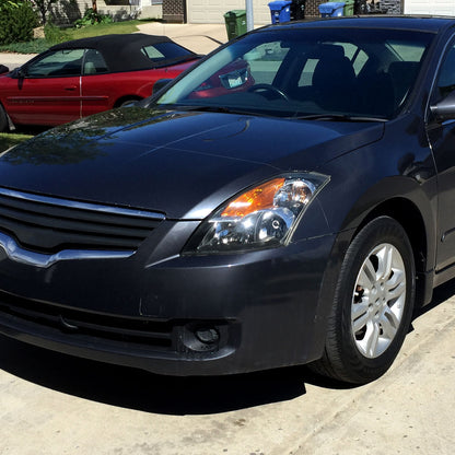 Ronnin - Compatible con Nissan Altima Sedan 2007-2009 | Par de faros halógenos de repuesto | Negro