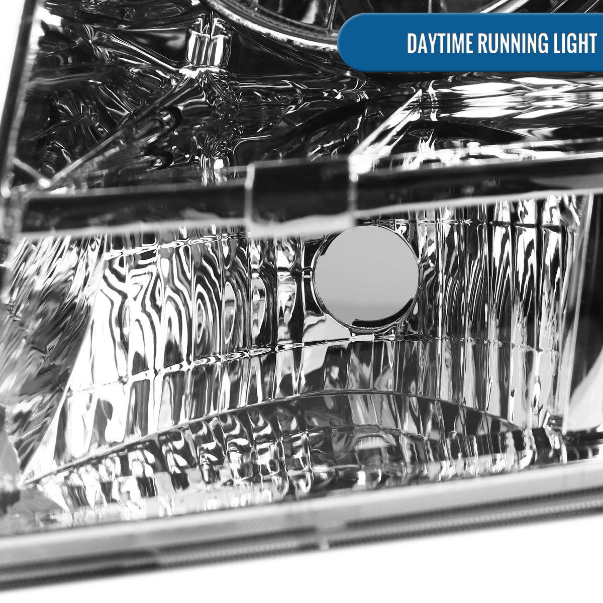 Ronnin - Fits 2007-2014 Chevy Avalanche Tahoe Suburban Factory Replacement Headlights  Assembly Pair | Chrome