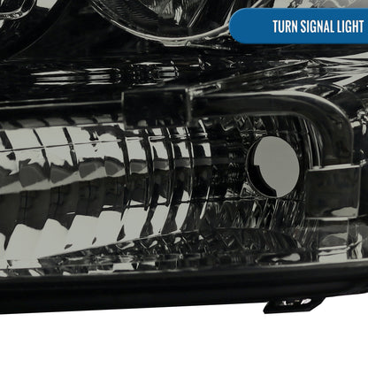 Ronnin - Fits 2007-2014 Chevy Avalanche Tahoe Suburban Factory Replacement Headlights  Assembly Pair | Smoke