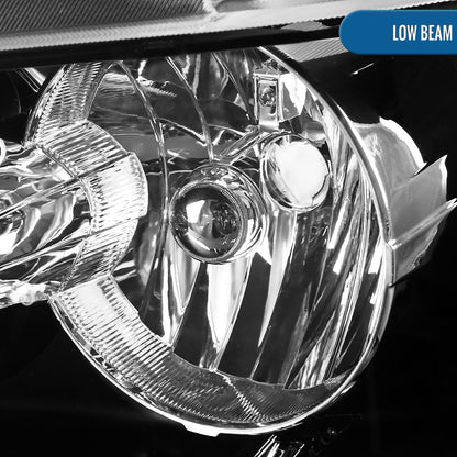 Ronnin - Fits 2007-2014 Chevy Avalanche Tahoe Suburban Factory Replacement Headlights  Assembly Pair | Black