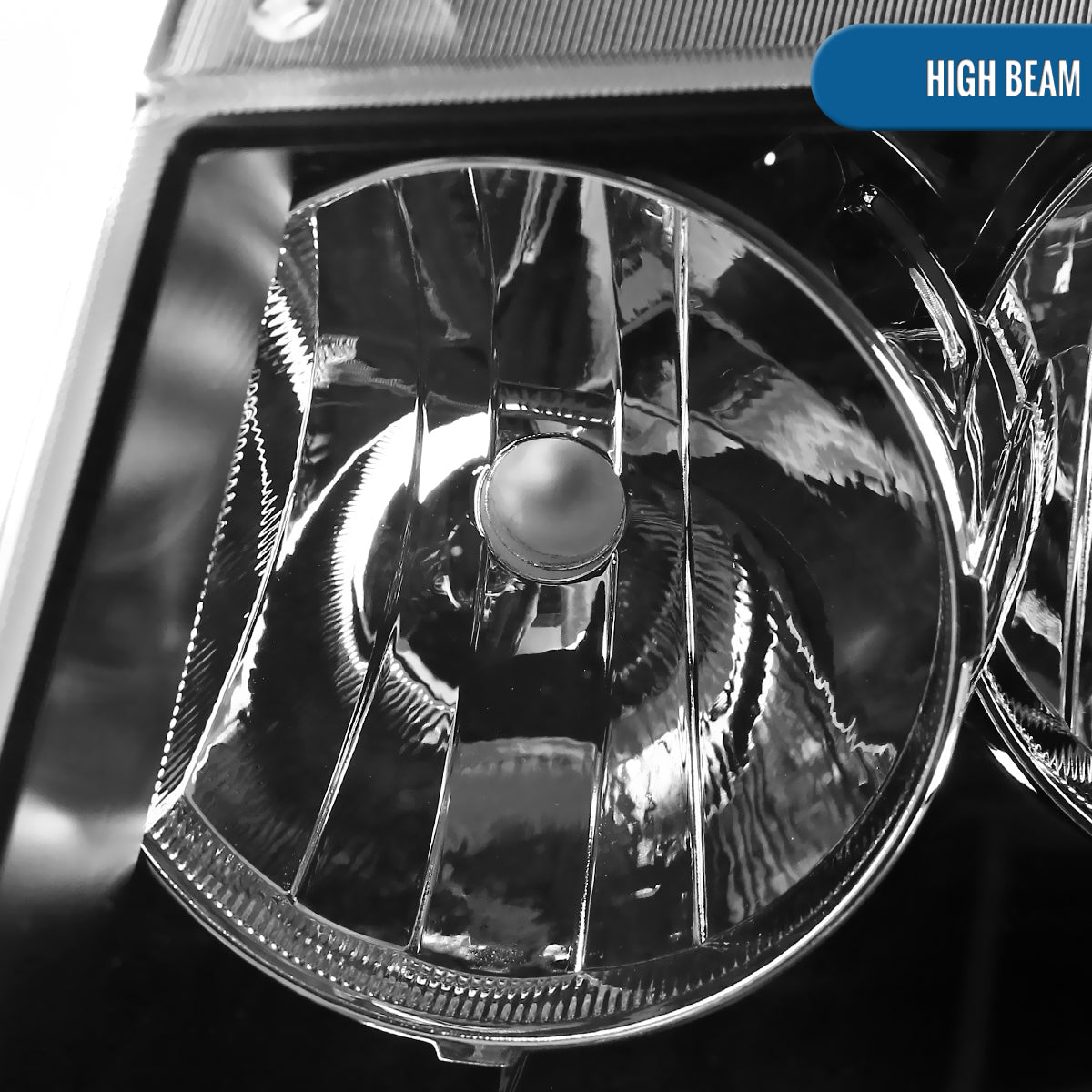 Ronnin - Fits 2007-2014 Chevy Avalanche Tahoe Suburban Factory Replacement Headlights  Assembly Pair | Black