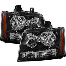 Ronnin - Fits 2007-2014 Chevy Avalanche Tahoe Suburban Factory Replacement Headlights  Assembly Pair | Black