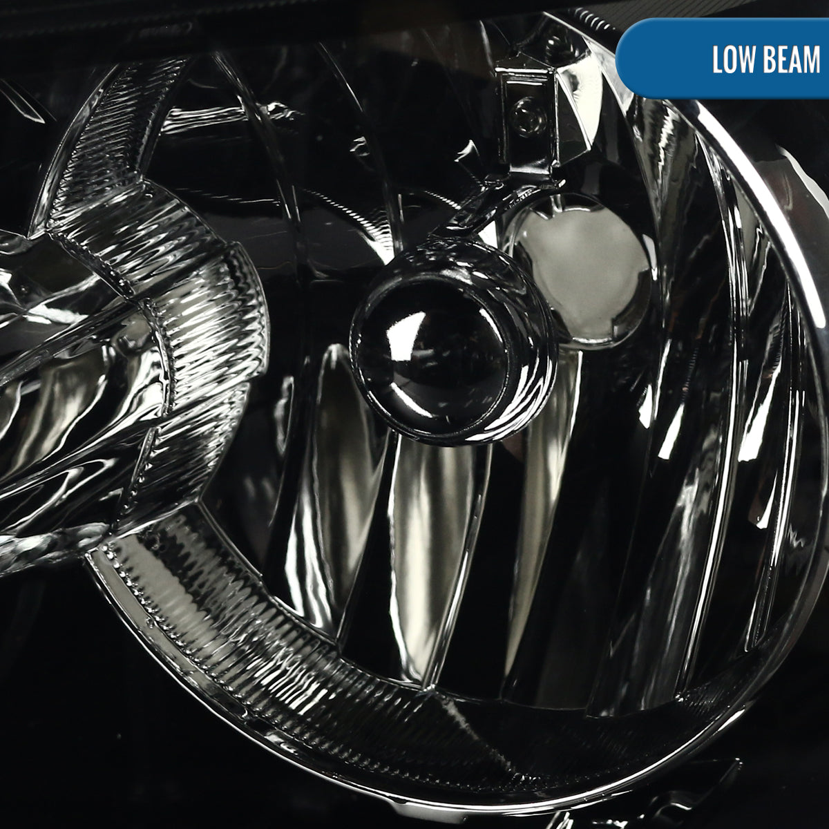 Ronnin - Fits 2007-2014 Chevy Avalanche Tahoe Suburban Factory Replacement Headlights  Assembly Pair | Black Smoke