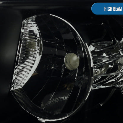 Ronnin - Fits 2007-2014 Chevy Avalanche Tahoe Suburban Factory Replacement Headlights  Assembly Pair | Black Smoke