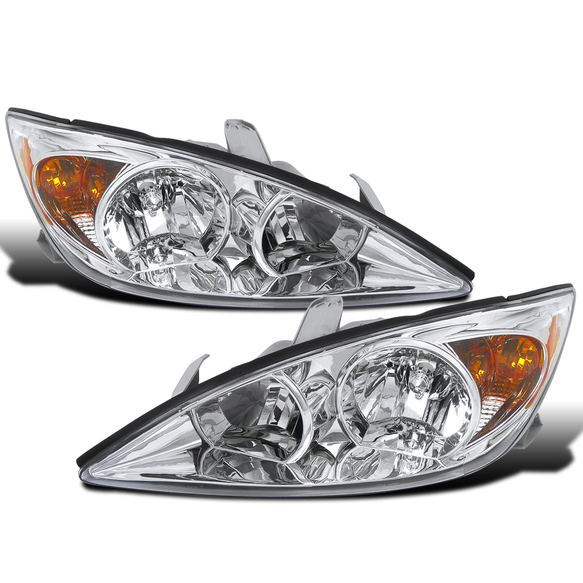 Ronnin - Conjunto de faros delanteros de repuesto para Toyota Camry US Spec 2002-2004 | Cromado