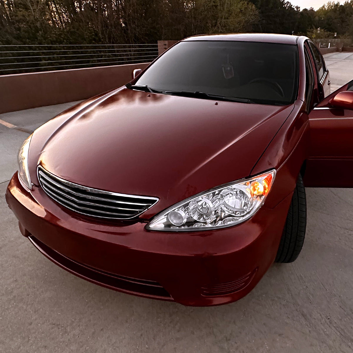 Ronnin - Se adapta a Toyota Camry US Spec 2005-2006 Par de conjuntos de faros de repuesto | Cromado