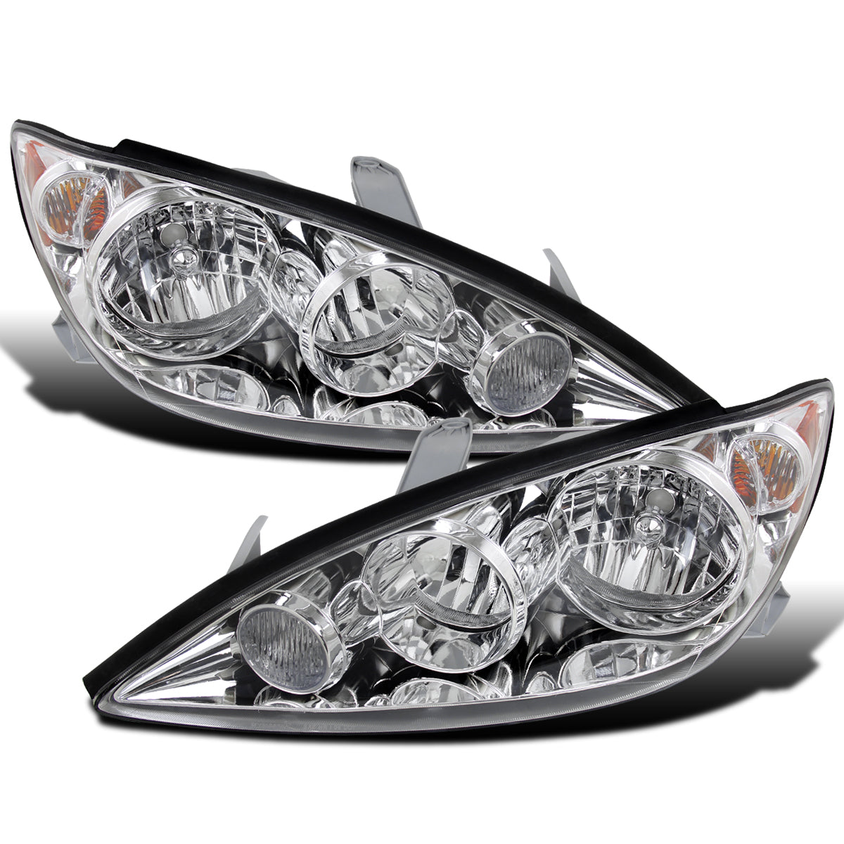 Ronnin - Se adapta a Toyota Camry US Spec 2005-2006 Par de conjuntos de faros de repuesto | Cromado
