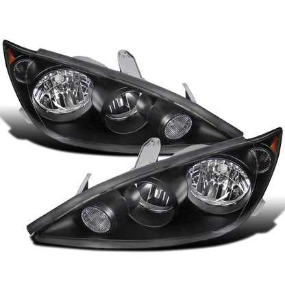 Ronnin - Se adapta a la pareja de conjuntos de faros de repuesto de fábrica para Toyota Camry de 2005-2006 con especificaciones de EE. UU. | Negro