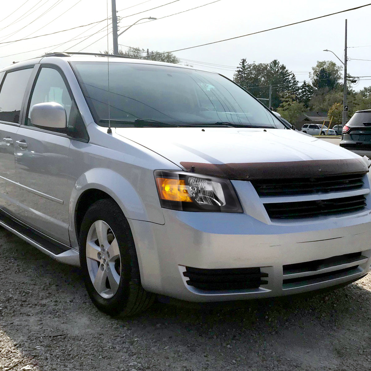 Ronnin - Se adapta a Dodge Grand Caravan 2008-2010 | Par de Conjunto de Faros de Repuesto | Negro