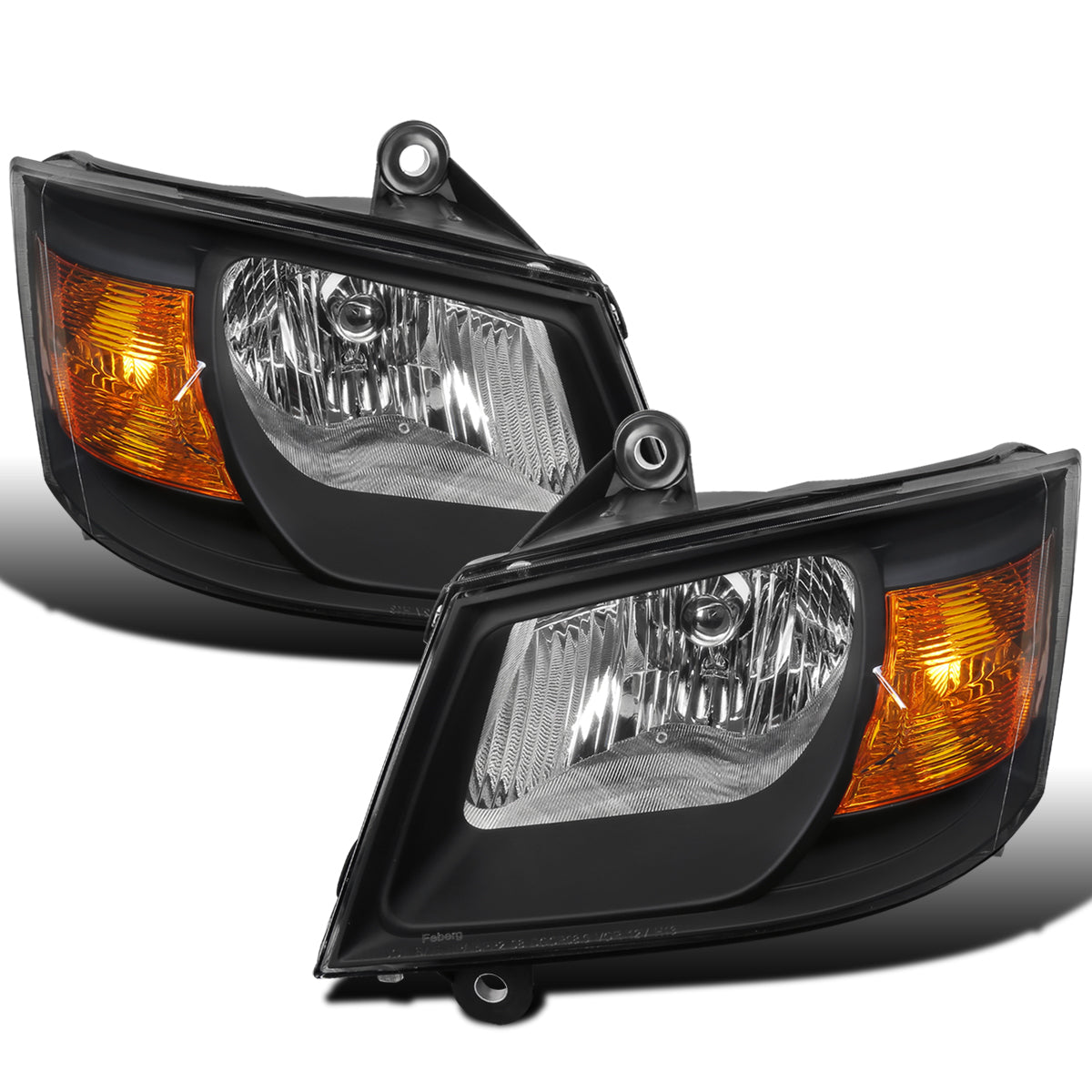 Ronnin - Se adapta a Dodge Grand Caravan 2008-2010 | Par de Conjunto de Faros de Repuesto | Negro