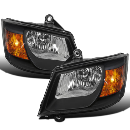 Ronnin - Se adapta a Dodge Grand Caravan 2008-2010 | Par de Conjunto de Faros de Repuesto | Negro