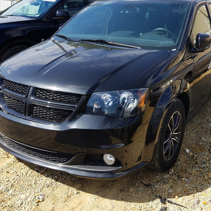 Ronnin - Compatible con Dodge Grand Caravan y Chrysler Town & Country 2011-2018 | Par de faros delanteros de repuesto | Negros