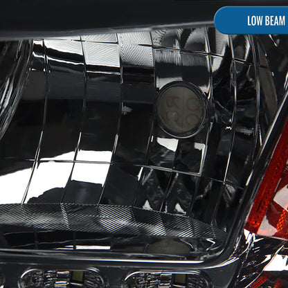 Ronnin - Fits 2006-2010 Dodge Charger Upgraded LED Running Lights Halogen Headlights Assembly Pair | Smoke